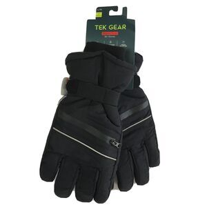 NWT Tek Gear Men's Warm Tek Touch Screen 3M THINSULATE Ski Gloves Black S/M
